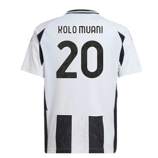 2024-2025 Juventus Home Shirt (Kids) (Kolo Muani 20) — Buy Now