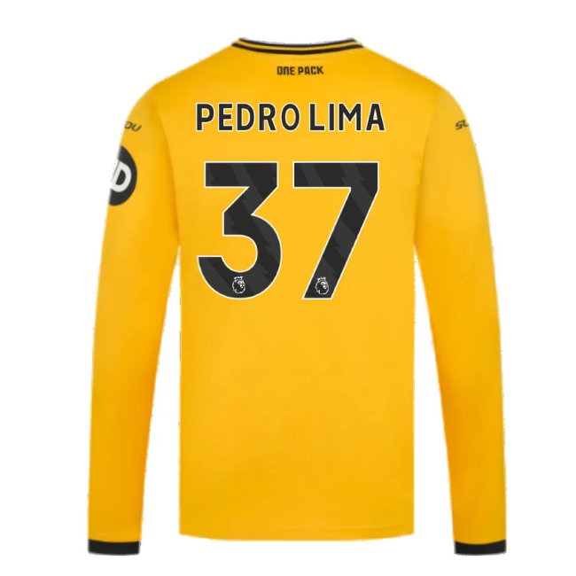2024-2025 Wolves Long Sleeve Home Shirt (Pedro Lima 37) — Buy Online