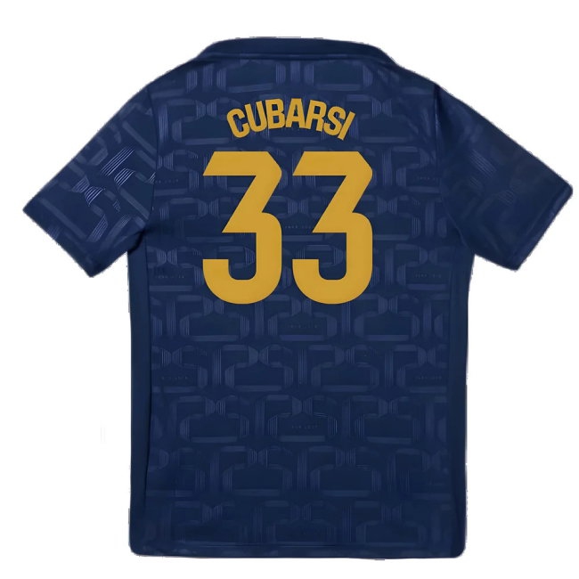 2024-2025 Barcelona Pre-Match Training Shirt (Navy) - Kids (Cubarsi 33) — Shop Online