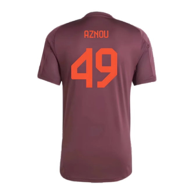 2024-2025 Bayern Munich Training Shirt (Shadow Maroon) (Aznou 49) — Buy Now
