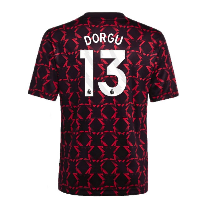 2024-2025 Man Utd Pre-Match Shirt (Black) - Kids (Dorgu 13) — Buy Now
