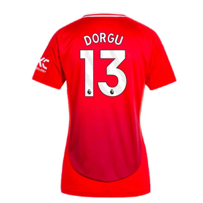 2024-2025 Man Utd Home Shirt (Womens) (Dorgu 13) — Buy Now