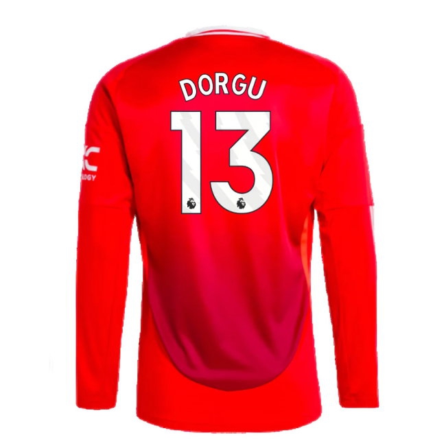 2024-2025 Man Utd Long Sleeve Home Shirt (Dorgu 13) — Buy Online