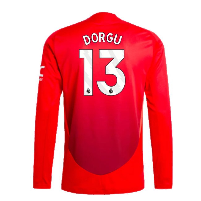 2024-2025 Man Utd Player Version Long Sleeve Home Shirt (Dorgu 13) — Shop Now