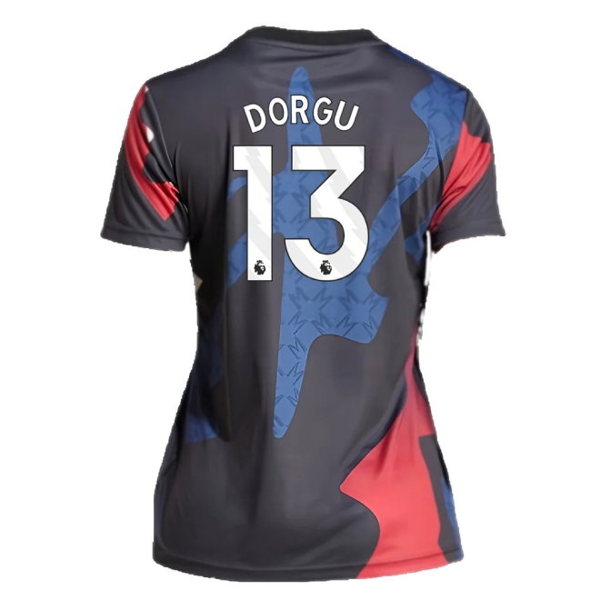 2024-2025 Man Utd Pre-Match Shirt (Black) - Womens (Dorgu 13) — Shop Now