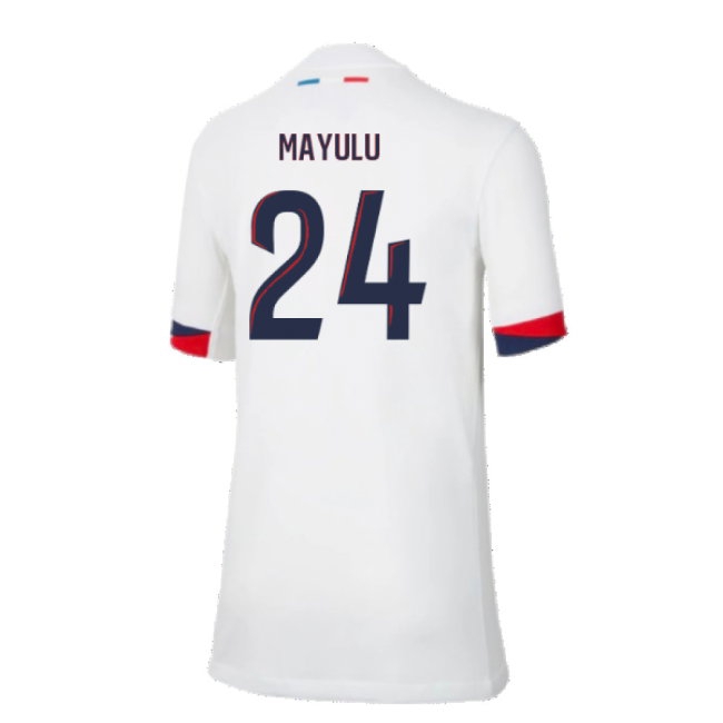 2024-2025 PSG Away Shirt (Kids) (Mayulu 24) — Shop Online