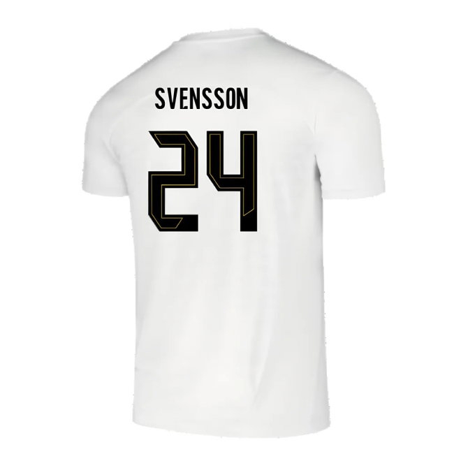 2024-2025 Borussia Dortmund Pre-Match Shirt (White) (Svensson 24) — Shop Online