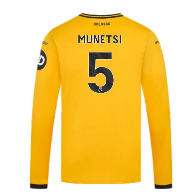 2024-2025 Wolves Long Sleeve Home Shirt (Munetsi 5) — Buy Online