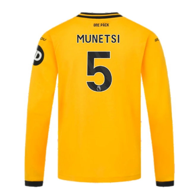 2024-2025 Wolves Long Sleeve Home Shirt (Kids) (Munetsi 5) — Shop Now