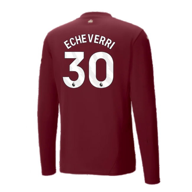 2024-2025 Man City Third Long Sleeve Shirt (Echeverri 30) — Shop Online