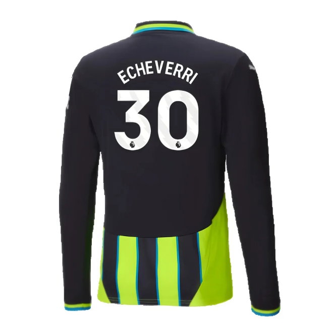 2024-2025 Man City Away Long Sleeve Shirt (Echeverri 30) — Shop Now