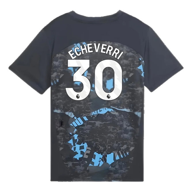 2024-2025 Man City Prematch SS Jersey (Strong Gray) - Kids (Echeverri 30) — Shop Now