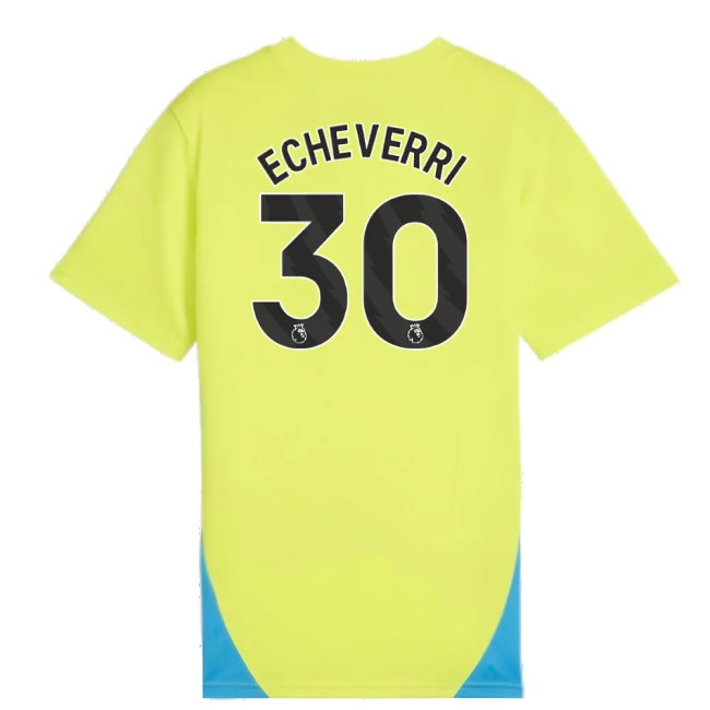 2024-2025 Man City Training Shirt (Yellow Glow) - Kids (Echeverri 30) — Buy Online