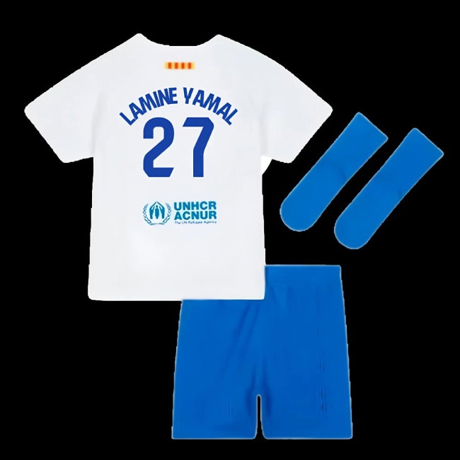 2023-2024 Barcelona Away Baby Kit (Lamine Yamal 27) — Buy Now