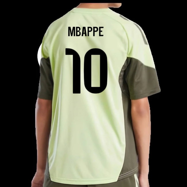 2025-2026 Real Madrid Training Jersey (Almost Lime) - Kids (Mbappe 10) — Buy Now