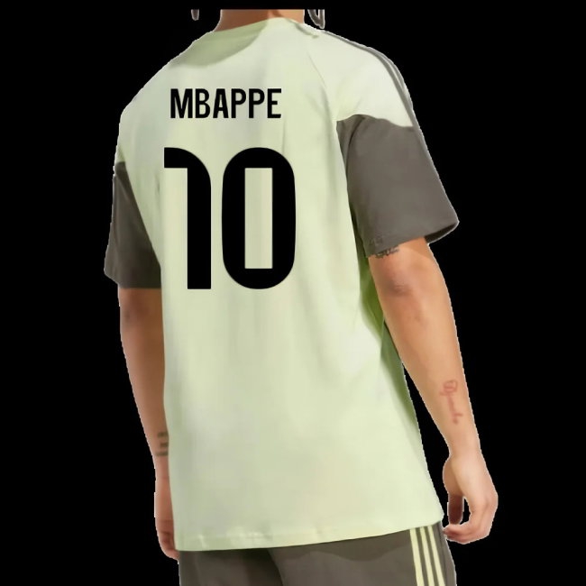 2025-2026 Real Madrid Training Tee (Almost Lime) (Mbappe 10) — Shop Now