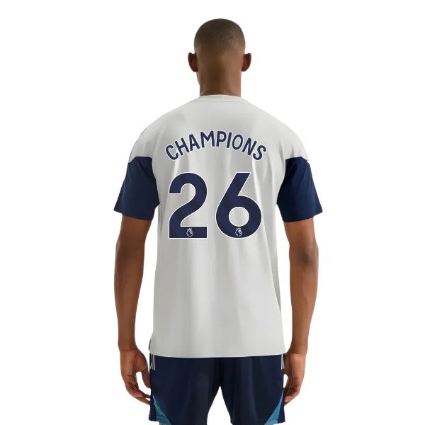 2025-2026 Arsenal Training Tee (Grey) (Champions 26) — Buy Online