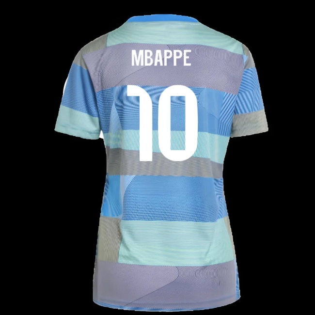 2025-2026 Real Madrid Pre-Match Shirt (Bluebird) - Womens (Mbappe 10) — Buy Online