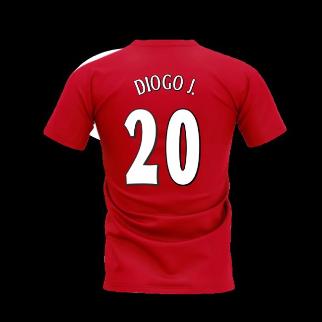 Liverpool 2000-2001 Retro Shirt T-shirt (Black) (Diogo J. 20) — Buy Online