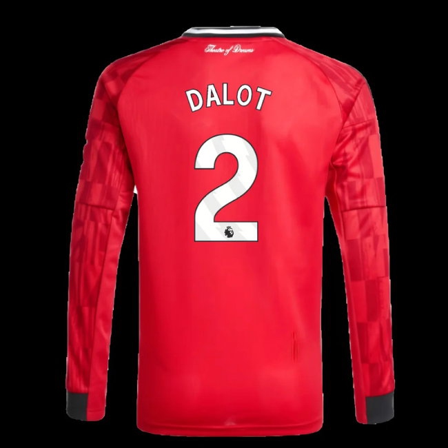 2025-2026 Man Utd Long Sleeve Home Shirt (Kids) (Dalot 2) — Shop Online