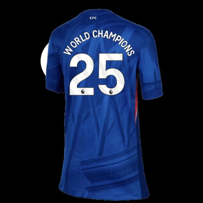 2025-2026 Chelsea Home Shirt (Kids) (World Champions 25) — Buy Now