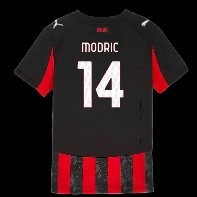 2025-2026 AC Milan Home Shirt (Kids) (Modric 14) — Shop Online