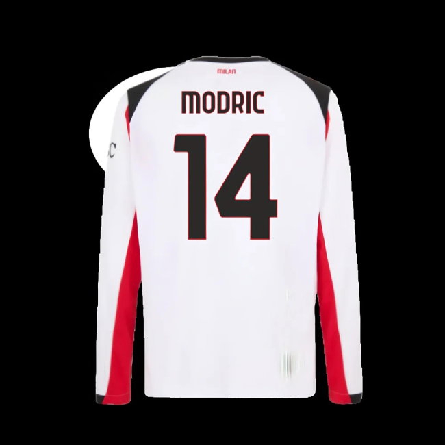 2025-2026 AC Milan Long Sleeve Away Shirt (Modric 14) — Shop Online