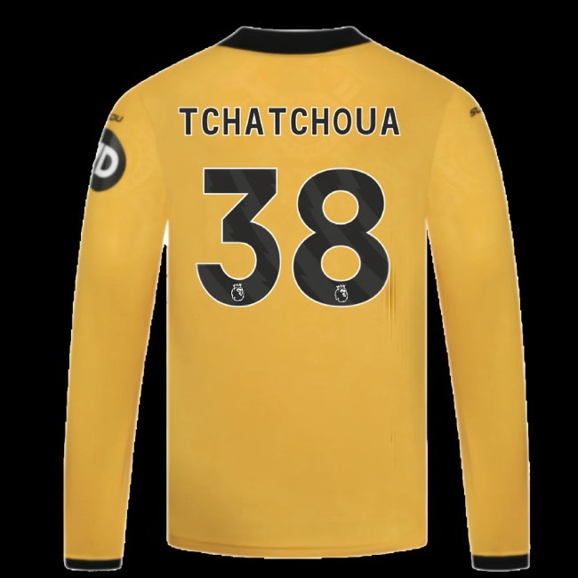 2025-2026 Wolves Long Sleeve Home Shirt - Kids (Tchatchoua 38) — Buy Now
