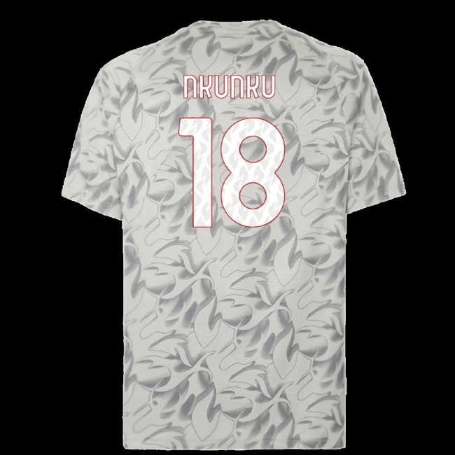 2025-2026 AC Milan Warm Up Jersey (Smokey Gray) (Nkunku 18) — Buy Online