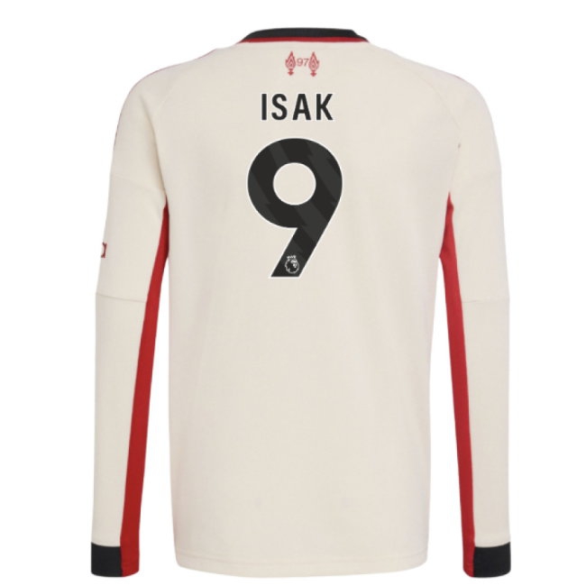 2025-2026 Liverpool Away Long Sleeve Shirt (Kids) (Isak 9) — Shop Online