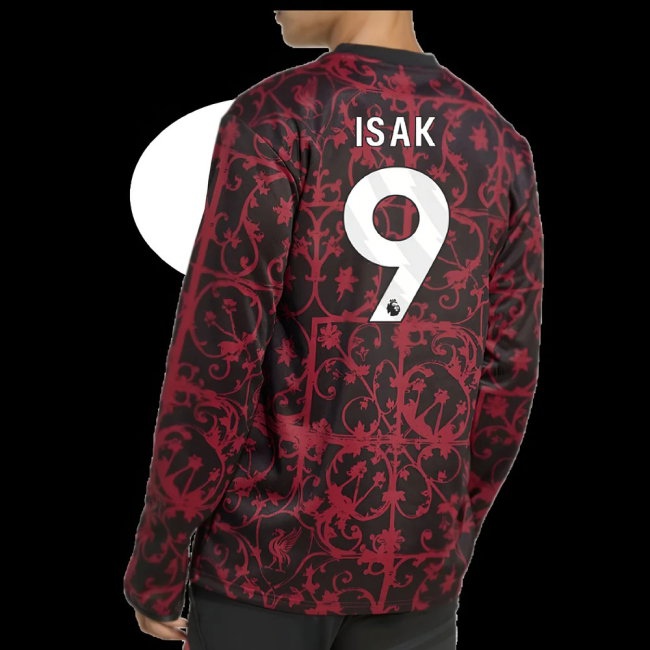 2025-2026 Liverpool Pre-Match Warm Top (Black) (Isak 9) — Shop Now