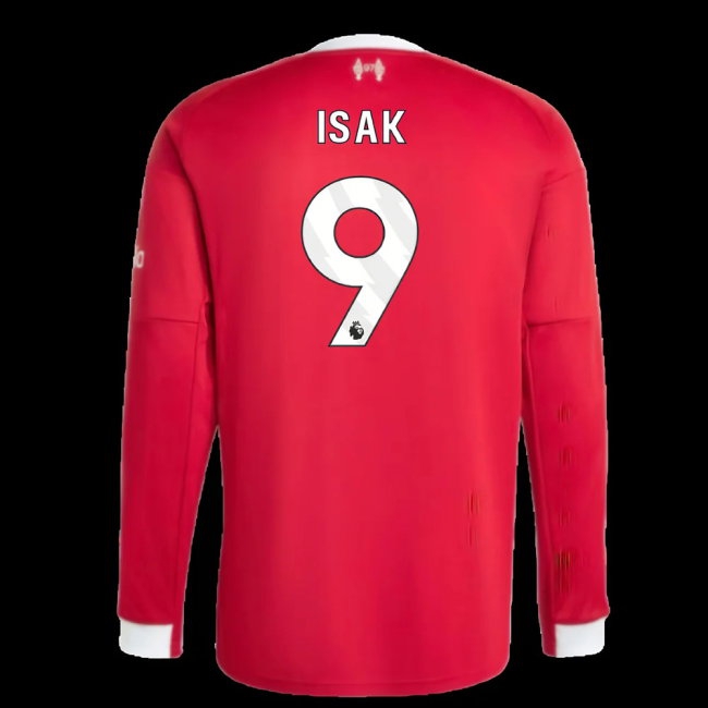 2025-2026 Liverpool Long Sleeve Home Shirt (Isak 9) — Shop Now