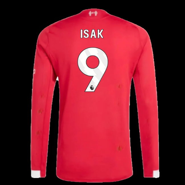 2025-2026 Liverpool Player Version Long Sleeve Home Shirt (Isak 9) — Shop Now