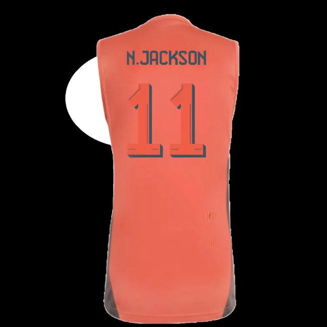 2025-2026 Bayern Munich Sleeveless Jersey (Easy Coral) (N.Jackson 11) — Shop Now