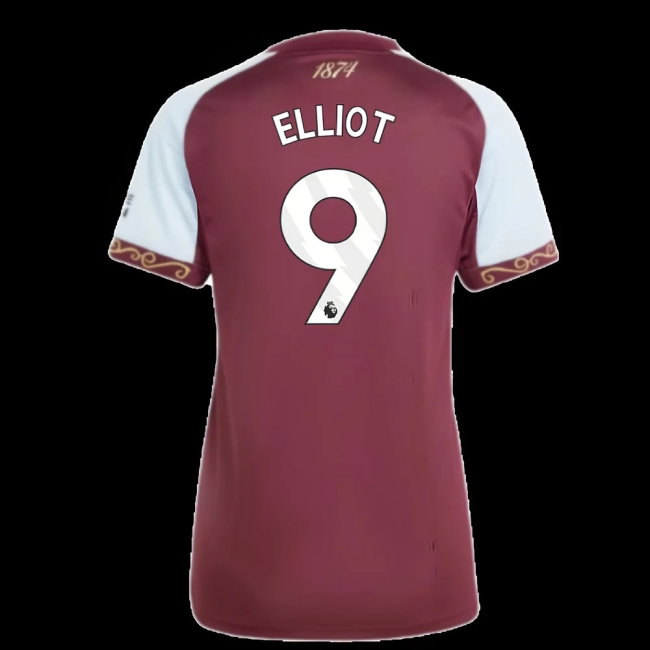 2025-2026 Aston Villa Home Shirt (Womens) (Elliot 9) — Shop Online