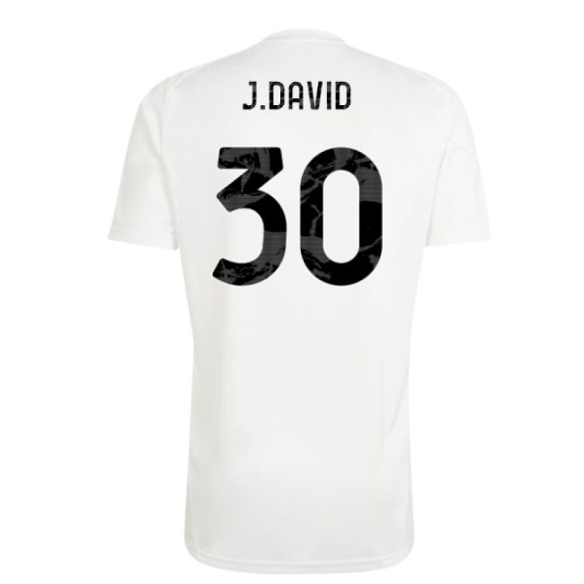2025-2026 Juventus Training Tee (White) (J.David 30) — Buy Online