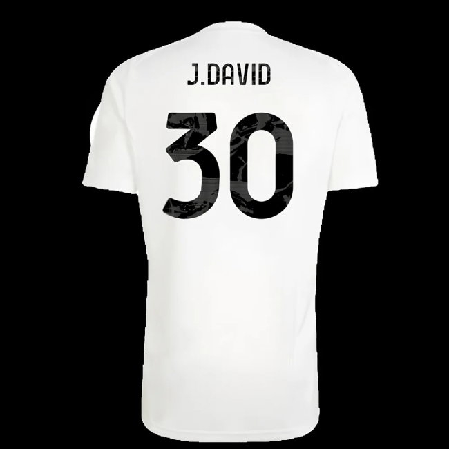 2025-2026 Juventus Training Shirt (White) (J.David 30) — Shop Online