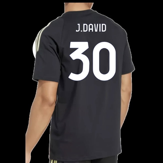 2025-2026 Juventus Training Tee (Black) (J.David 30) — Buy Now
