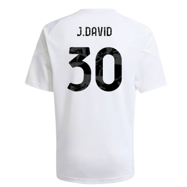 2025-2026 Juventus Training Shirt (White) - Kids (J.David 30) — Shop Now