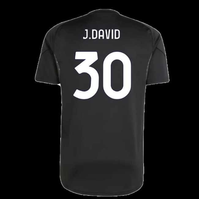 2025-2026 Juventus Training Shirt (Black) (J.David 30) — Shop Now