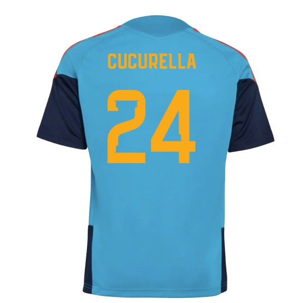 2025-2025 Spain Training Jersey (Bold Aqua) - Kids (Cucurella 24) — Shop Online