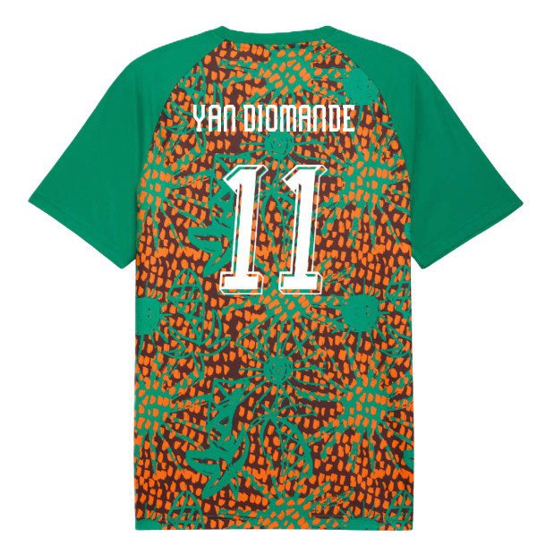 2026-2027 Ivory Coast Warm Up Jersey (Sport Green) (Yan Diomande 11) — Shop Now
