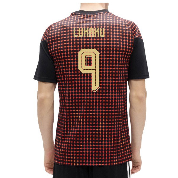2026-2027 Belgium Home Pre-Match Shirt (Black-Red) (Lukaku 9) — Buy Now