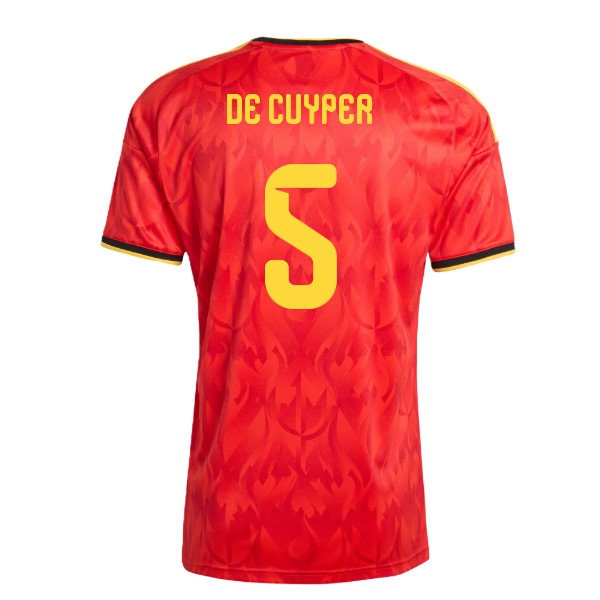 2026-2027 Belgium Home Shirt (De Cuyper 5) — Shop Online