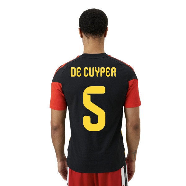 2026-2027 Belgium Training Tee (Black) (De Cuyper 5) — Shop Online