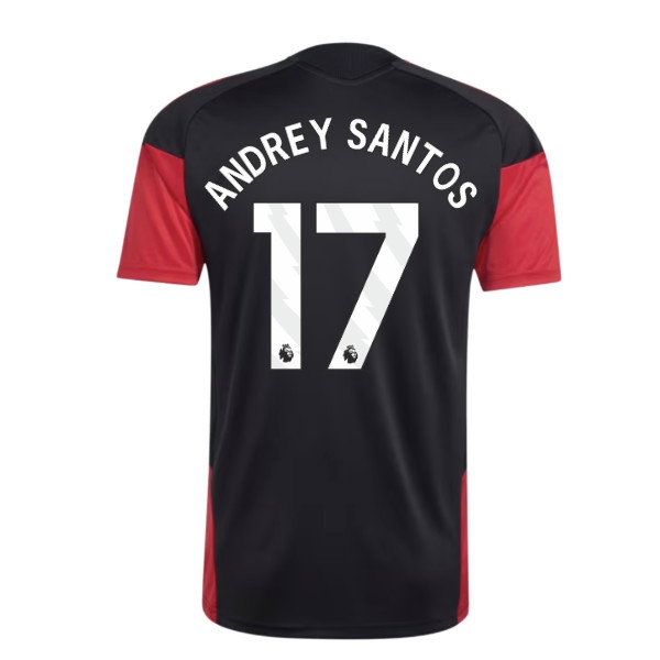 2026-2027 Man Utd Training Jersey (Black) (Andrey Santos 17) — Shop Now