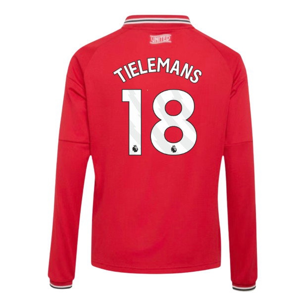 2026-2027 Man Utd Long Sleeve Home Shirt (Kids) (Tielemans 18) — Buy Now