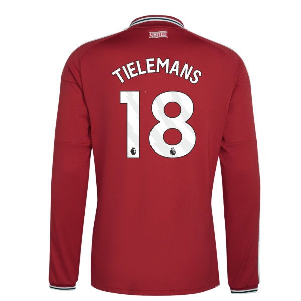 2026-2027 Man Utd Long Sleeve Home Shirt (Tielemans 18) — Shop Online