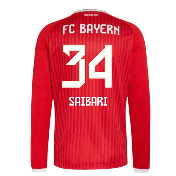 2026-2027 Bayern Munich Long Sleeve Home Shirt (Saibari 34) — Buy Now