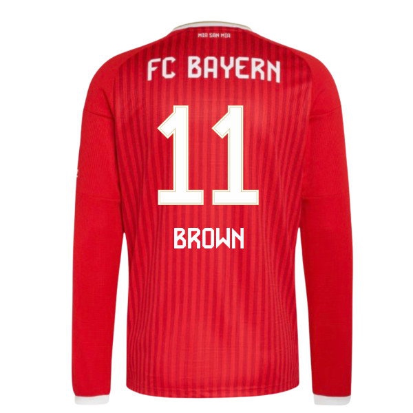 2026-2027 Bayern Munich Long Sleeve Home Shirt (Brown 11) — Buy Online